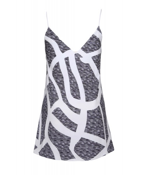 Scattered Zebra Print Short Dress