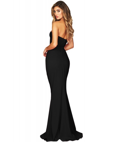 Black Strapless Sweetheart Neckline Mermaid Gown